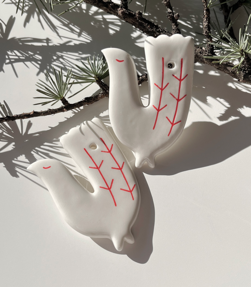 Paun, ukras za božićno drvce