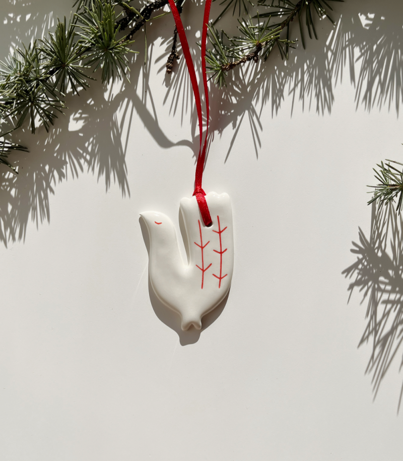 Paun, ukras za božićno drvce